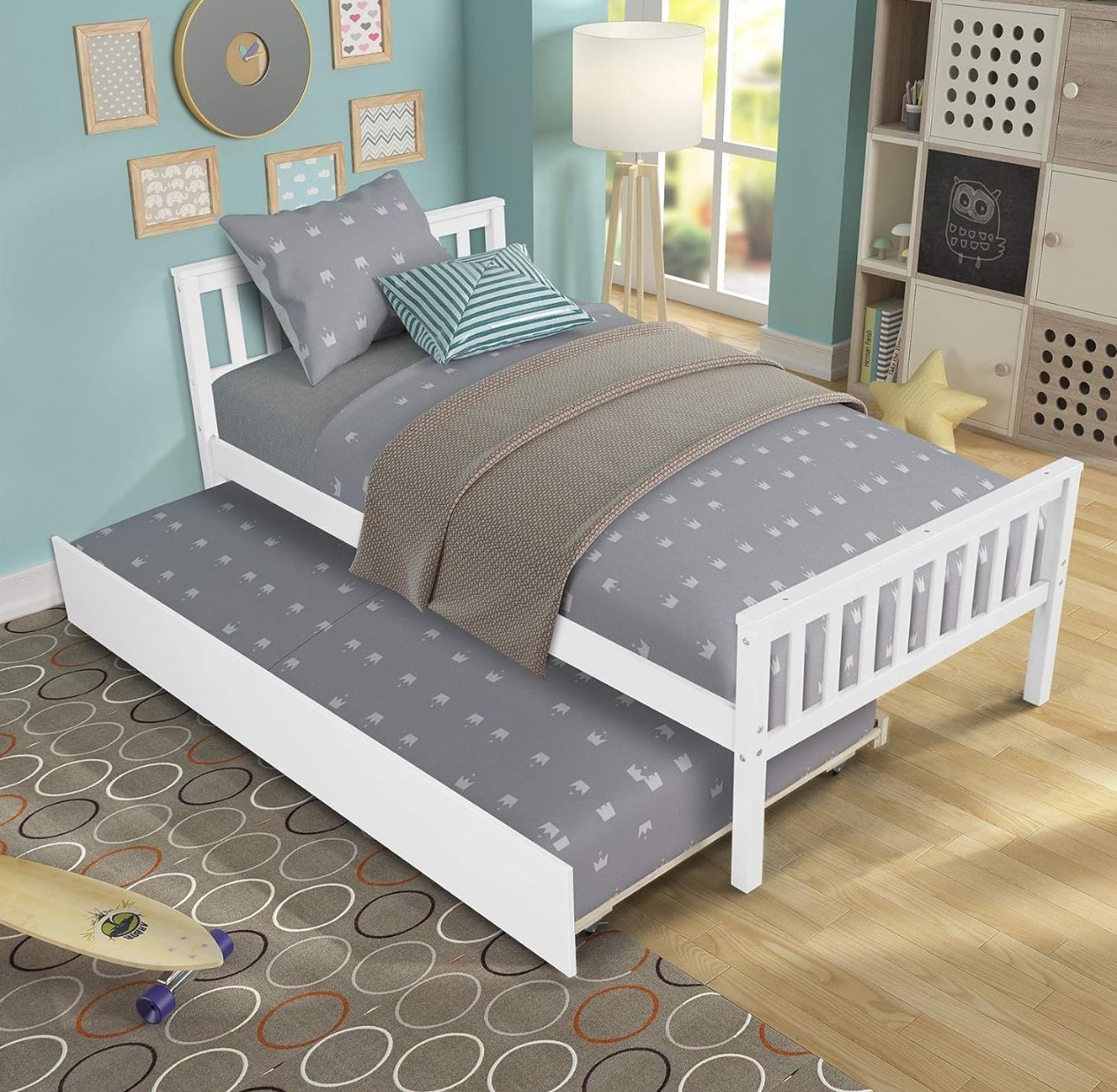 Twin Platform Bed with Trundle