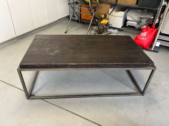 Industrial Wood and Metal Coffee Table