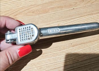Vintage Cast Aluminum Garlic Press - Stamped Made in Italy
