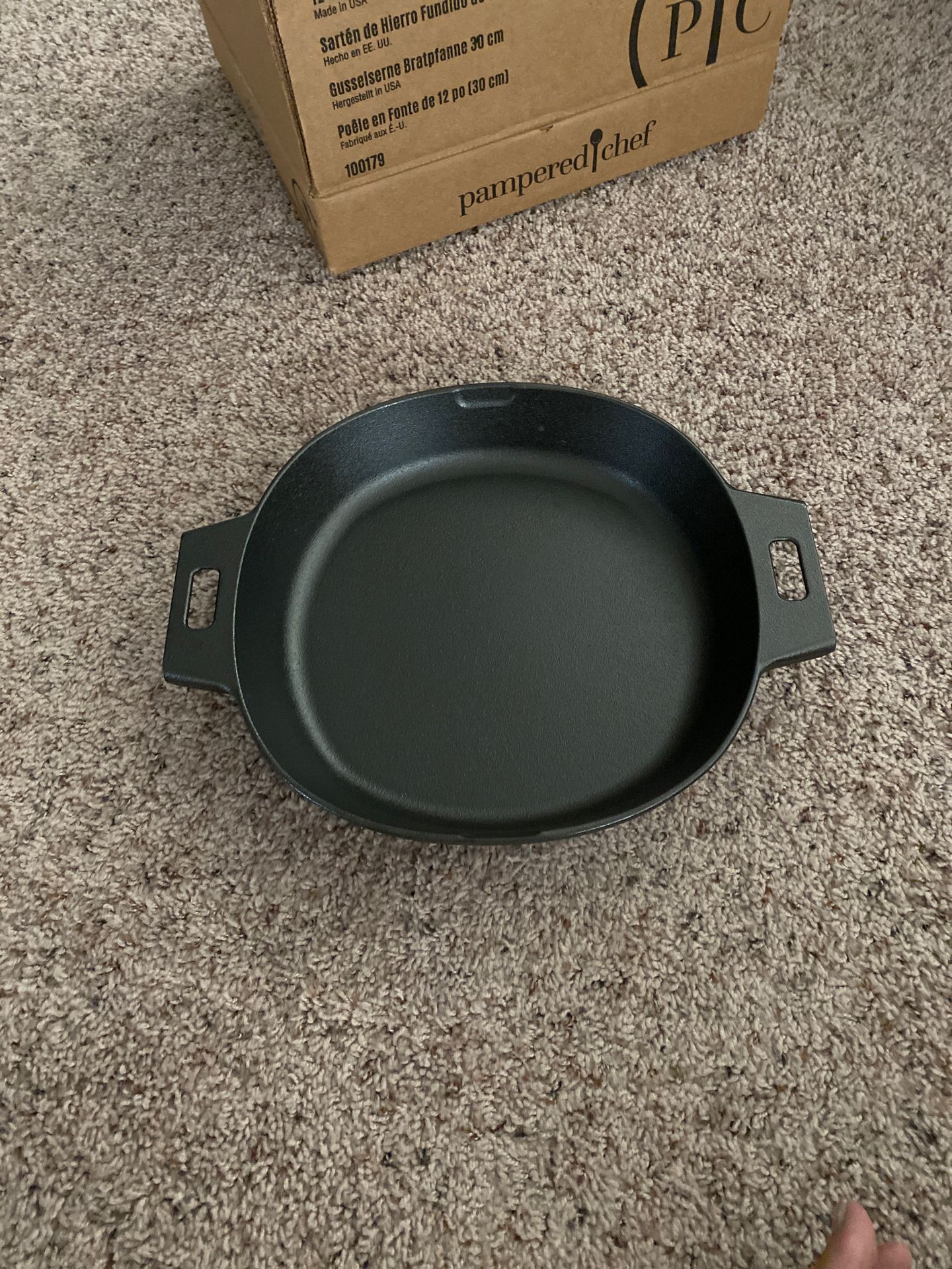 The Pampered Chef proffessional 12 inch non stick deep skillet with lid  cooking for Sale in Placentia, CA - OfferUp