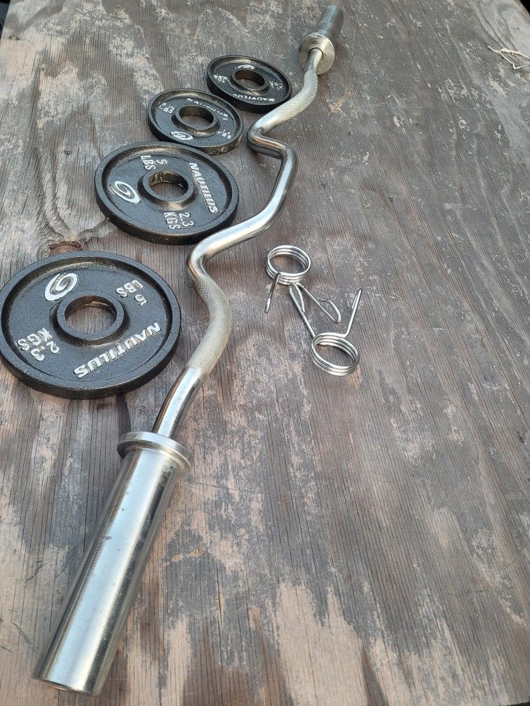 curl Bar N Weights
