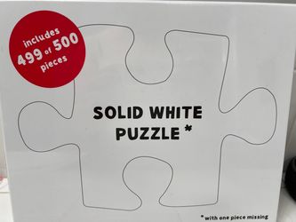 Solid White Jigsaw Puzzle - 499 of 500 Pieces
