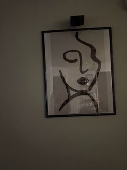 Abstract Face Line Art Framed Print 16x20 set of 3