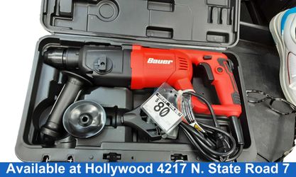Bauer 1642e-b Red Corded Hammer Drill