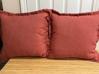 New Set of 2 Dark Orange Deep Seat Back Cushion XL Patio Throw Pillow