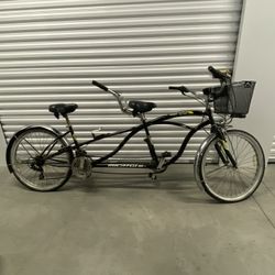 Tandem Bike Black 2 Passenger 