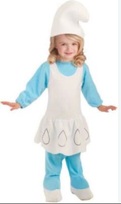 New Halloween costume- Smurfette toddler 2-4 $13