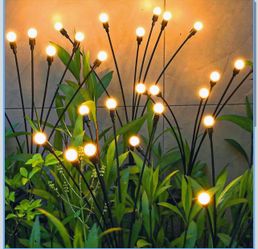 SANAAA Solar Garden Lights 4 Pack, Christmas Solar Swaying Light, Decorative Lights, Vibrant Solar Garden Lights Outdoor Waterproof, Solar Outdoor Lig