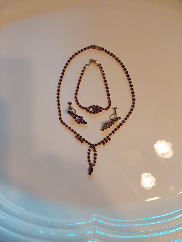 Rhinestone Jewelry Set