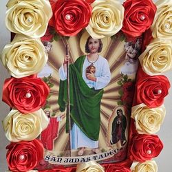 Flores Eternas Con Imagen De San Judas Tatedo 