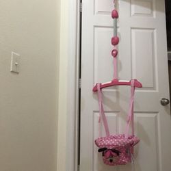 Baby girls hanging swing Minnie Mouse