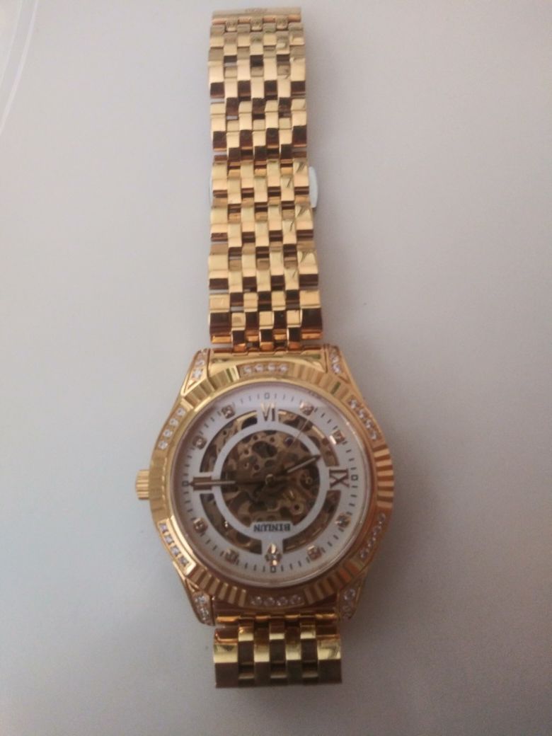Binlun 18k gold plate men s tourbillon mechanical automatic Men s clothing