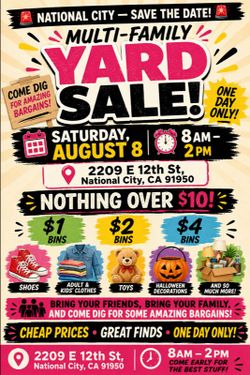 Saturday August 8th - Yard sale / Garage sale