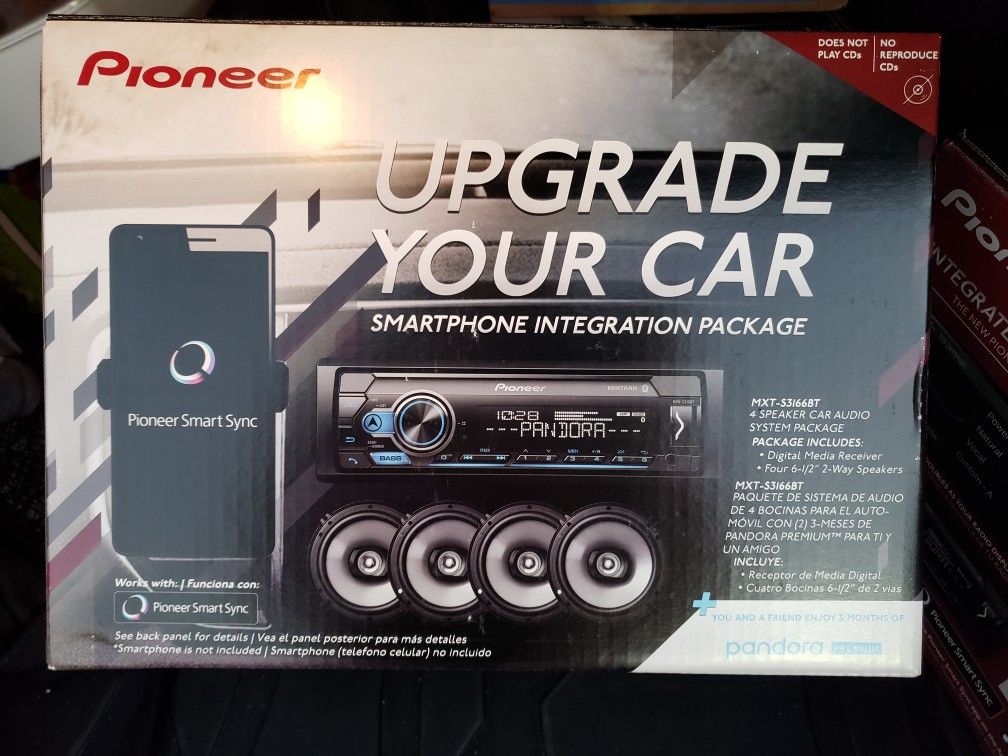 NEW Pioneer MXT-S3166BT Bluetooth digital media receiver car audio 4 speakers