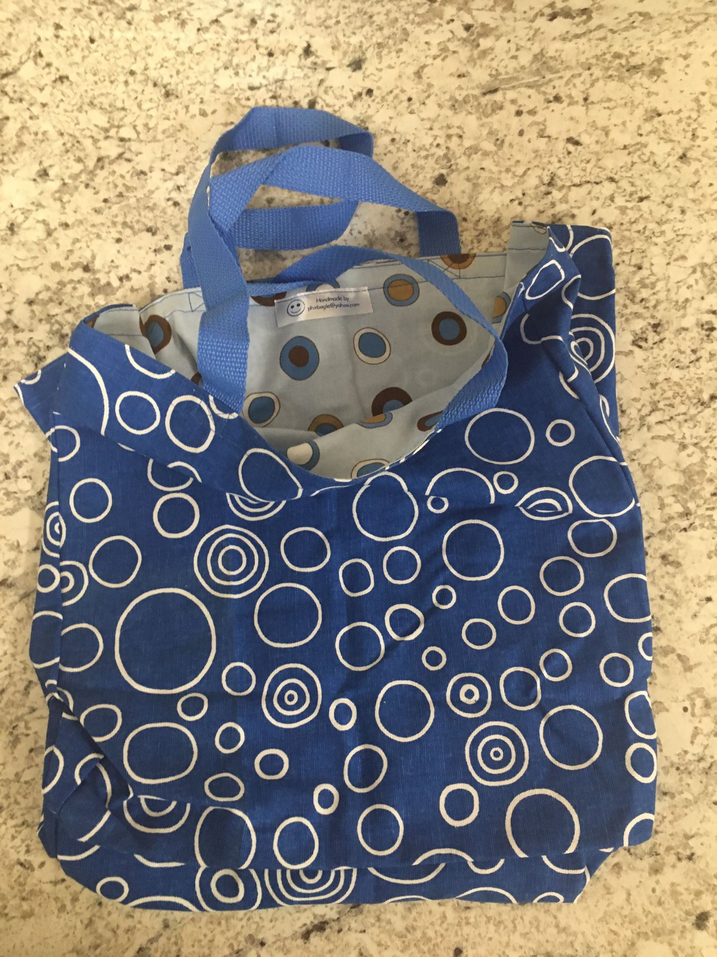 Totes with lining and handles. Handmade! Good for groceries or books etc.