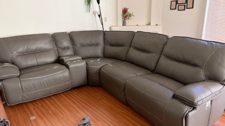 Power Reclining Sectional Sofa with USB Charging & Cup Holders - $300 OBO