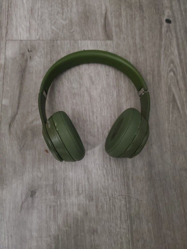 Green Beats Solo 3 Headphones