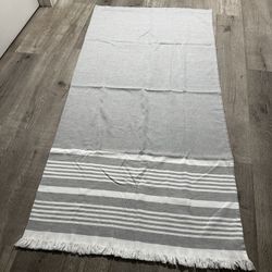 Grey Striped Shower Curtain