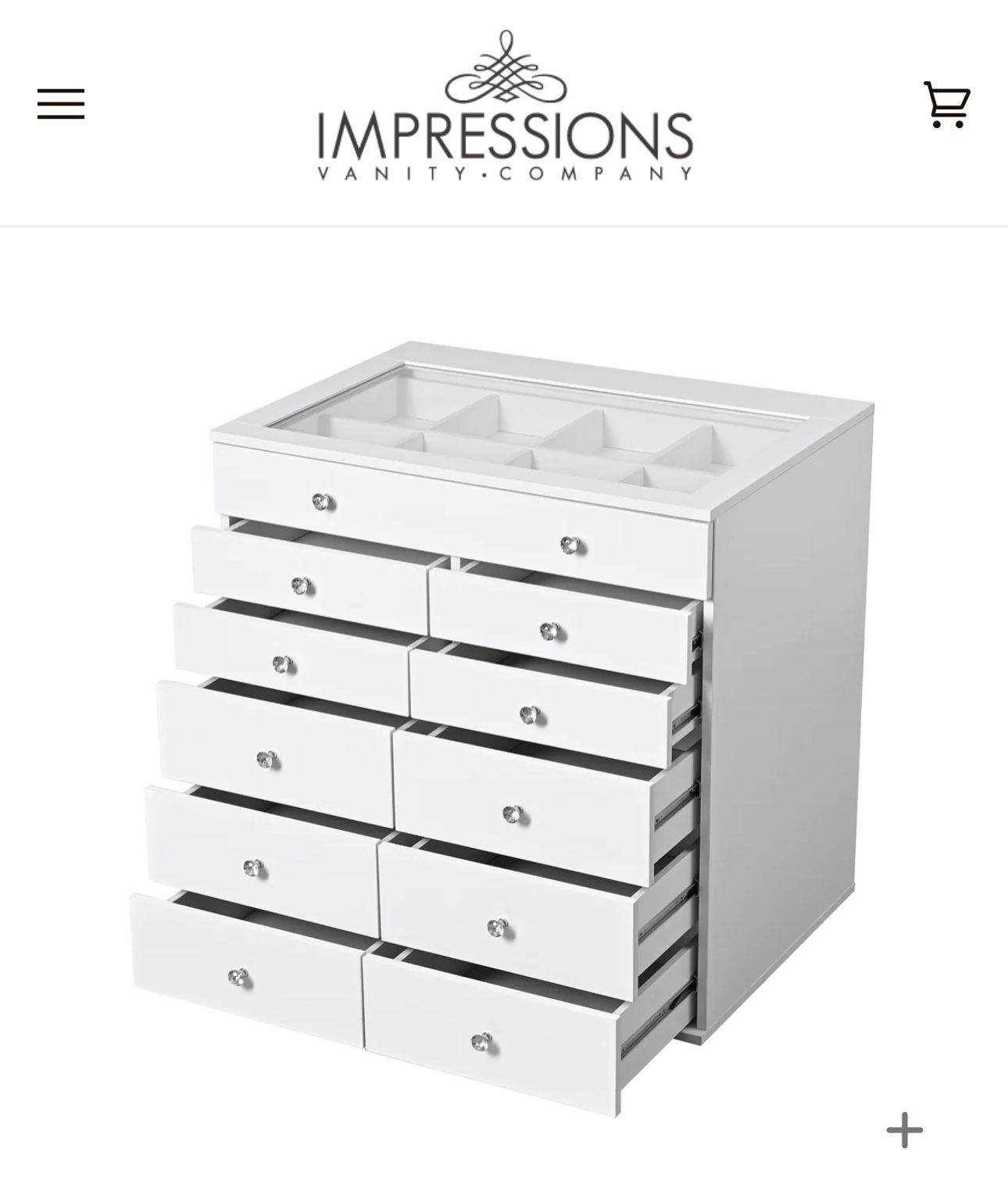 SlayStation Display Chest with Drawers (White