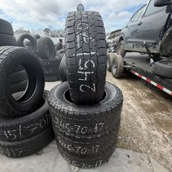 Used Set 245/70/17 Cooper LT Tires