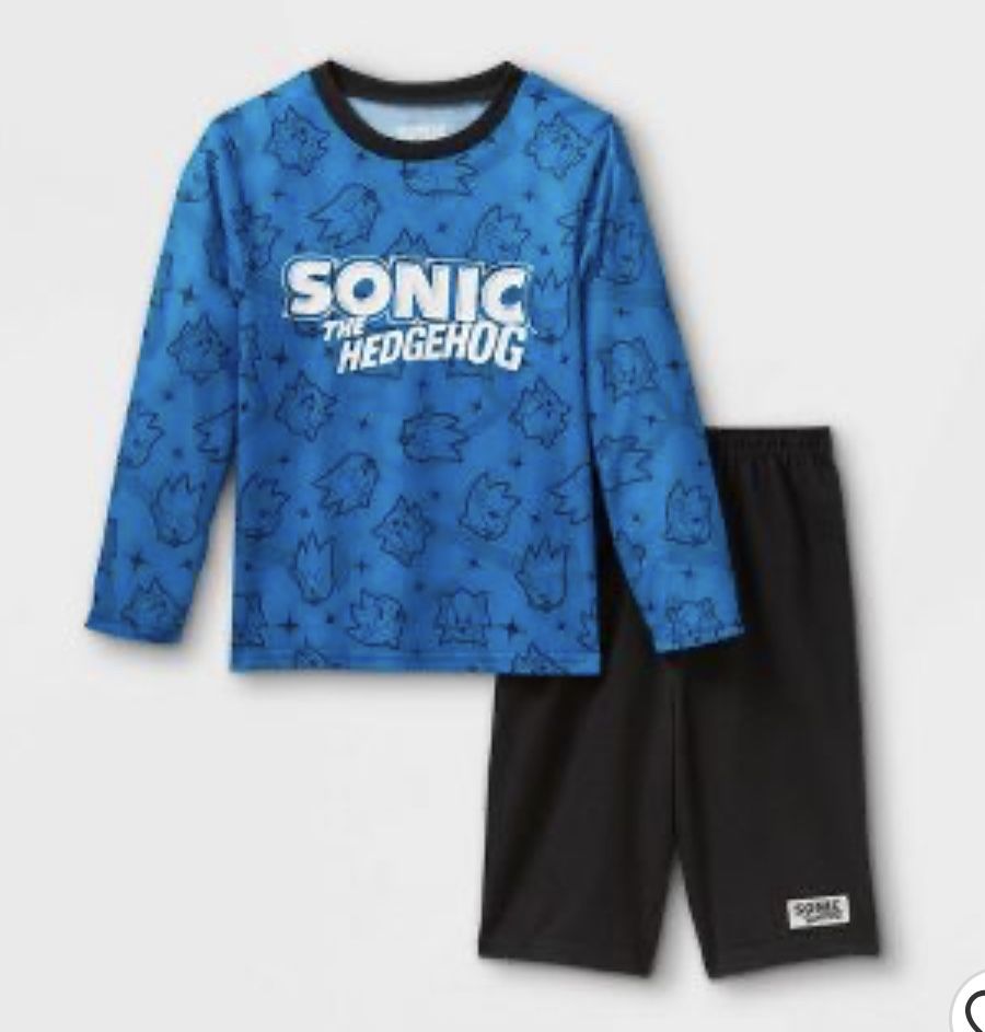 Sonic Jersey PJ Set Size 14