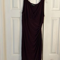 Ralph Lauren Midi Dress Size 6 (plum)