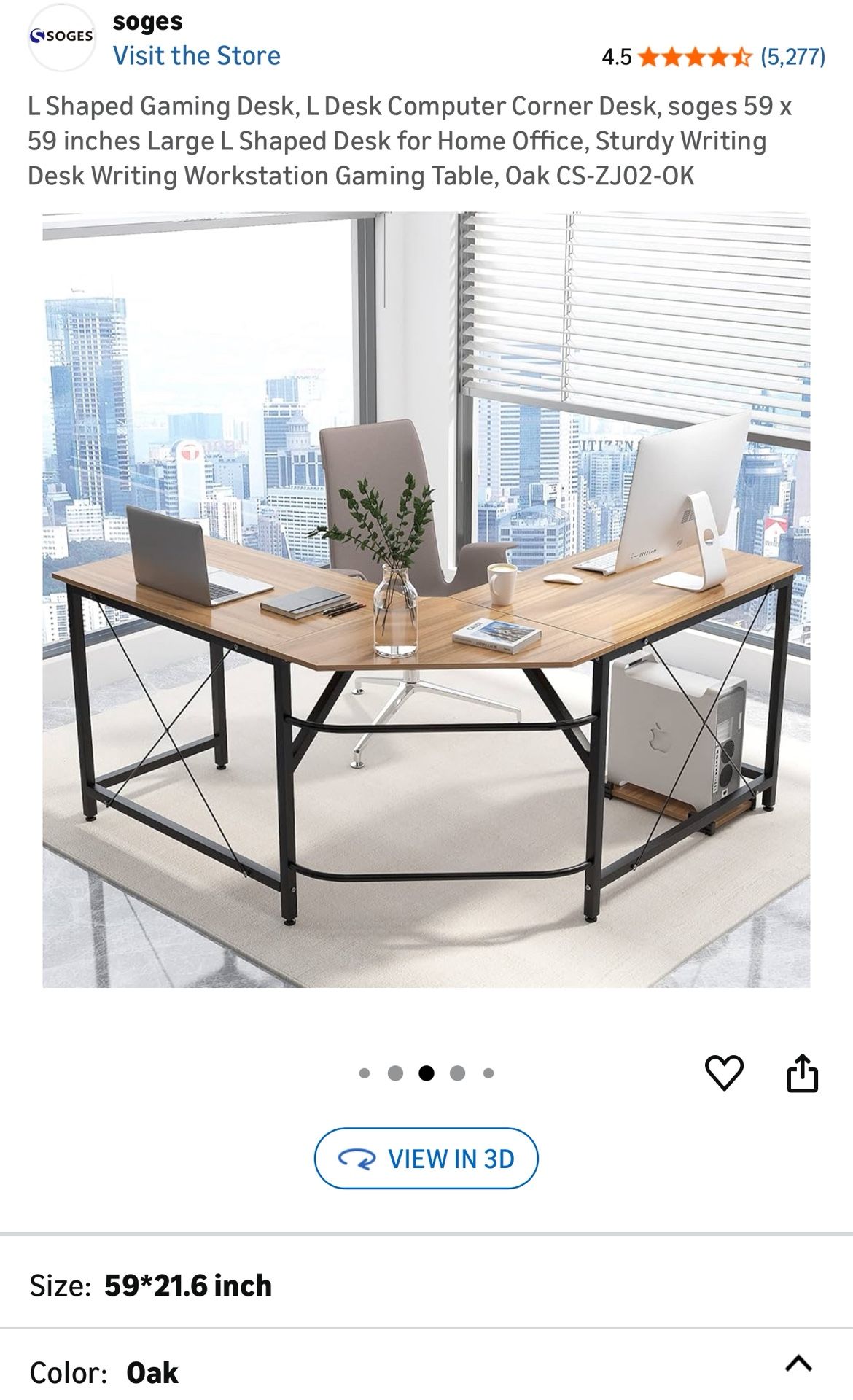 L Shape Desk