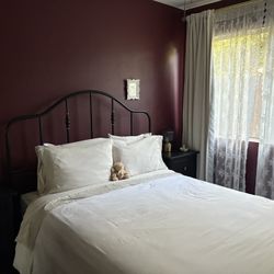 Queen Ikea Black Metal & Gold Bed Frame