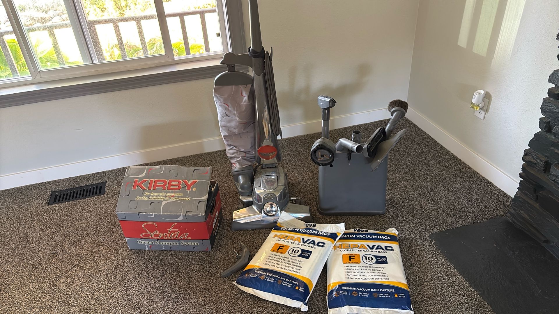 Kirby Vacuum Cleaner With Shampoo Attachments