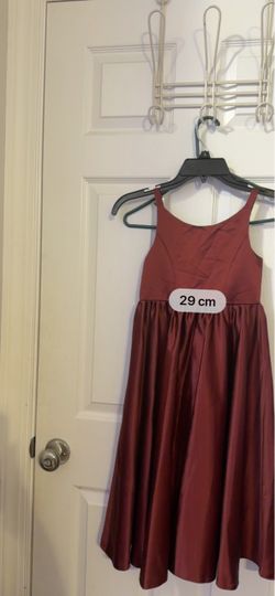 Burgundy Satin Midi Dress