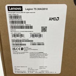 Lenovo Legion T5 30AGB10 - 5070 - AMD 7800X - 32 GB DDR5 RAM - NEW (Sealed)