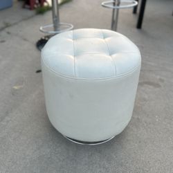 Faux Leather Ottoman Chair Swiveling