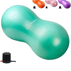 INPANY Peanut Ball - Anti Burst Exercise Ball for Labor Birthing, Physical Therapy for Kids, Core Strength, Home & Gym Fintness (Include Pump) ✅NEW✅