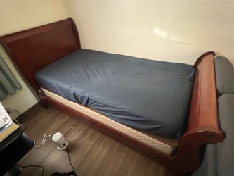 Twin-Sized Bed (Wood) with Mattress