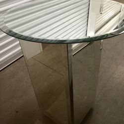 Mirrored Glass Pedestal,column,display Stand All 4 Sides Mirrored 