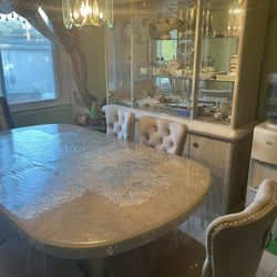 Dining table & china with glass (Free)