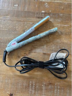 CHI 1” Ceramic Flat Iron Blue/Green Marble “True Gem” SPECIAL EDITION Like New