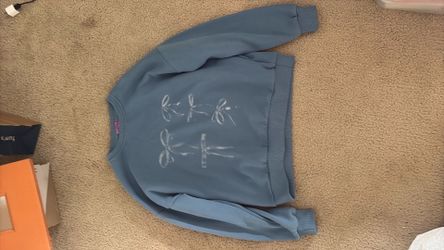 Blue Edikted faded bow sweater