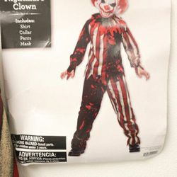 Nightmare Clown Boys Brand New Halloween Costume For Sale 