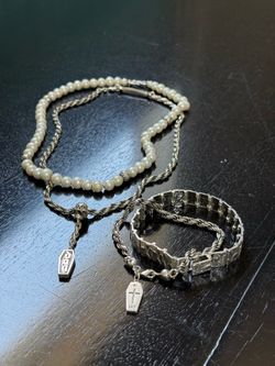 Sterling Silver Necklace and Bracelet