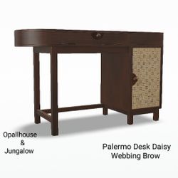 Brand New Opallhouse & Jungalow Palermo Desk Daisy Webbing Brow 