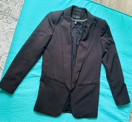 Black Open-Front Blazer