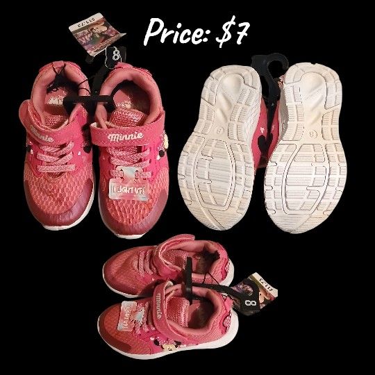 Minnie Mouse Tennis Shoes β Size 8