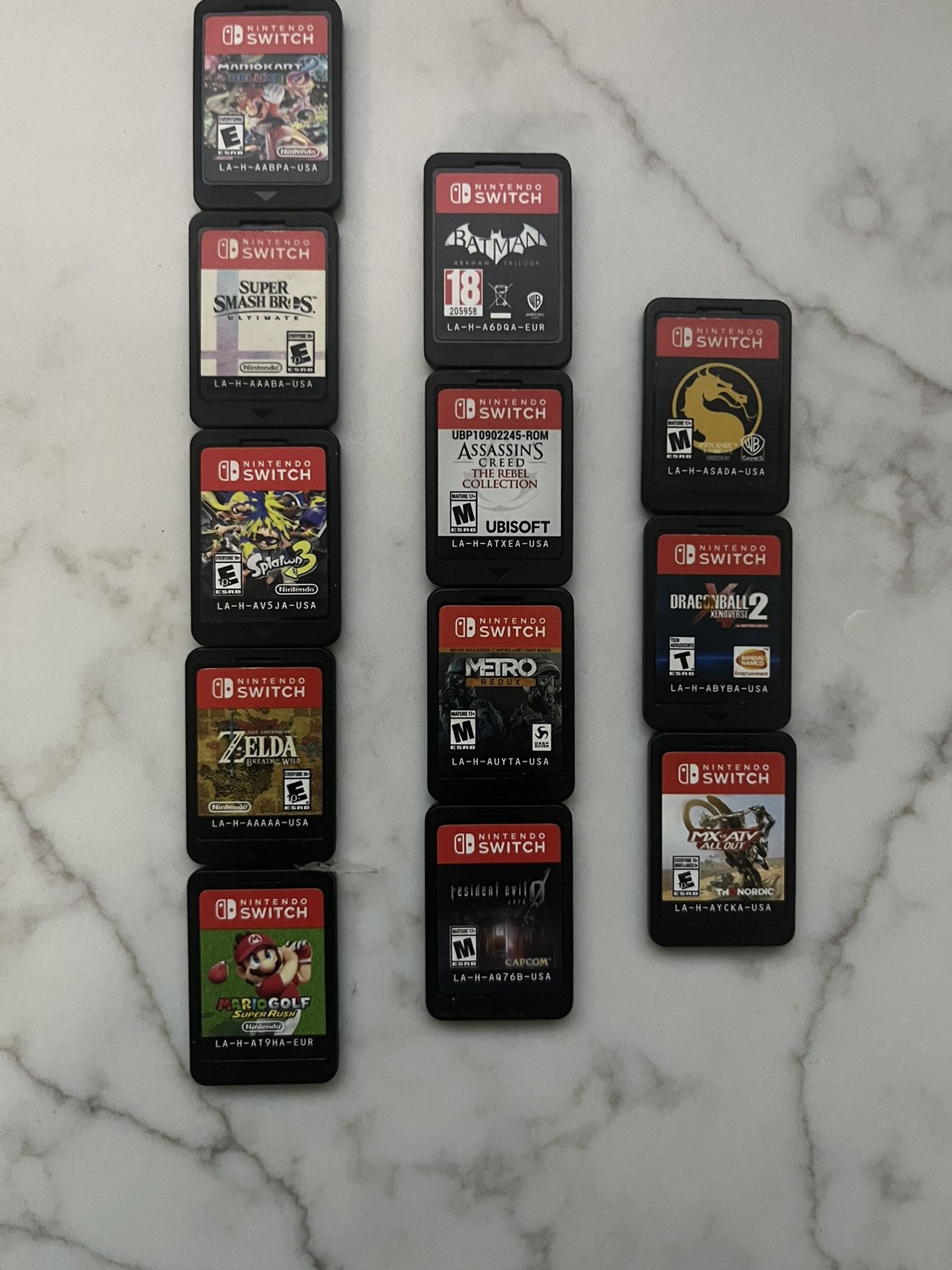 Nintendo Switch Games/ No Cases
