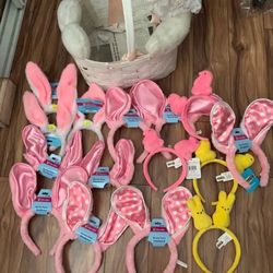 Easter Bunny Rabbit Headband With Basket