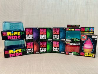 NeeDoh Toy Lot 11 Pieces Brand New - Nice Berg Fuzz Ball Nice Cube