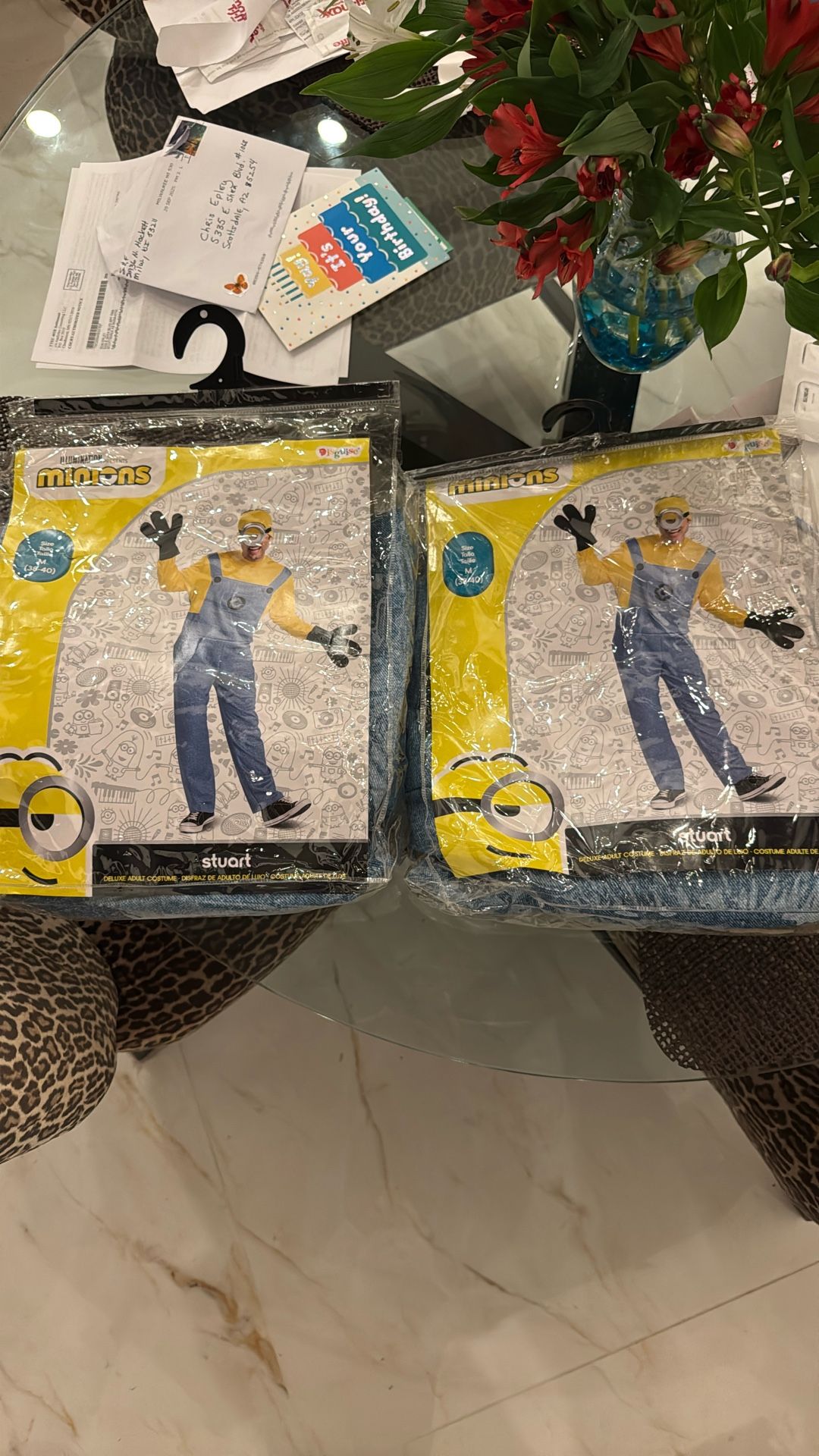 Two Un Opened Medium Minion Costumes