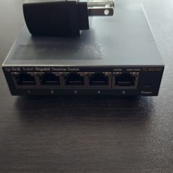 Two - TP LINK 5-PORT Gigabit Desktop Switch - Model#: TL-SG105