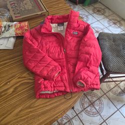 Patagonia Girl Down Sweater Jacket Pink Size small 8