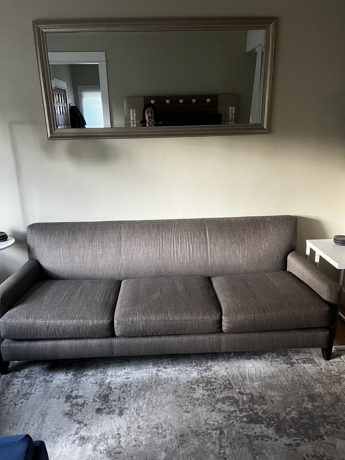 Room And Board Modern Couch Grey